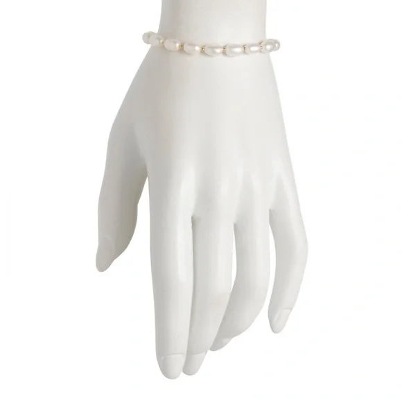 Gorjana New 18k Gold Plated Phoebe Freshwater Pearls Bracelet - Picture 2 of 6